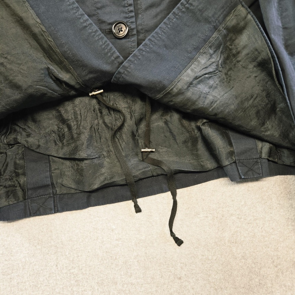 Façonnable Jacket Womens XL Blue Cotton Blend Twill Collared Lined Pockets - Picture 5 of 11
